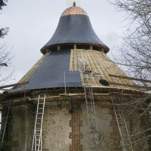 Rénovation d'une tour en Ardoise