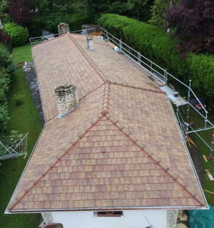 Travaux de couverture avec tuiles à emboîtement GM