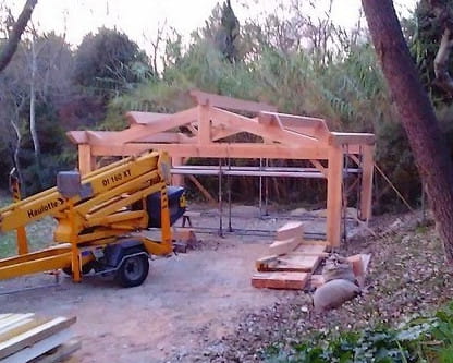 Pose de cahrpente d'appentis à Bollène